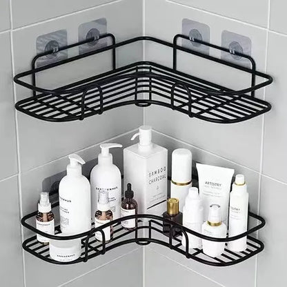 2PCs Corner Shower Caddy, No Drilling Wall Mounted, Rustproof Bathroom Shelf Organi.
