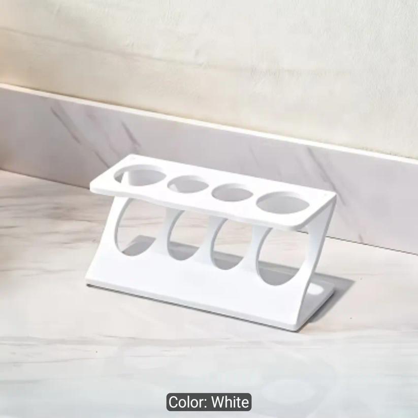 Countertop Toothbrush Holder – Multi-Functional Bathroom Organizer & Travel Toothbrush Stand | Available in White & Black