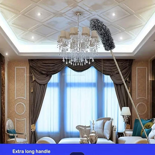 280cm Extendable Feather Duster Telescopic Magic Dust Brush Long Reach Handle, Reus... Default.