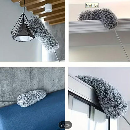 280cm Extendable Feather Duster Telescopic Magic Dust Brush Long Reach Handle, Reus... Default.