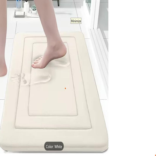 Memory Foam Bathroom Mat – Thick Cushioned Non-Slip Bath Rug | Soft Absorbent Quick-Dry Anti-Slip Mat for Bathroom, Kitchen & Entryway